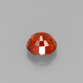 Grenat spessartite orange naturelle coupe roude, 0,88 ct, VVS