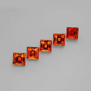 Achetez naturel ct orange grenat spessartite gems, carré, en provenance mozambique chez gemselect. en stock, livraison internationale!