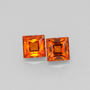 Achetez naturel ct orange grenat spessartite gems, carré, en provenance mozambique chez gemselect. en stock, livraison internationale!