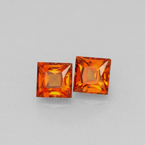 Achetez naturel ct orange grenat spessartite gems, carré, en provenance mozambique chez gemselect. en stock, livraison internationale!