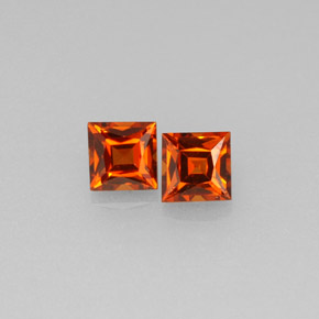 Achetez naturel ct orange grenat spessartite gems, carré, en provenance mozambique chez gemselect. en stock, livraison internationale!