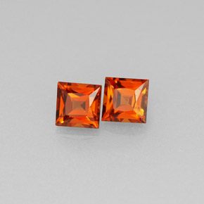 Achetez naturel ct orange grenat spessartite gems, carré, en provenance mozambique chez gemselect. en stock, livraison internationale!