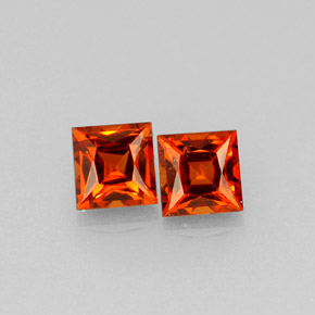 Achetez naturel ct orange grenat spessartite gems, carré, en provenance mozambique chez gemselect. en stock, livraison internationale!