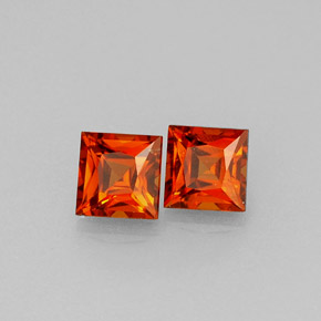 Achetez naturel ct orange grenat spessartite gems, carré, en provenance mozambique chez gemselect. en stock, livraison internationale!