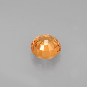 Grenat spessartite orange naturelle coupe roude, 0,84 ct, VS