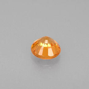 Grenat spessartite orange naturelle coupe roude, 0,63 ct, VS-SI