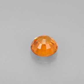 Grenat spessartite orange naturelle coupe roude, 0,63 ct, VVS