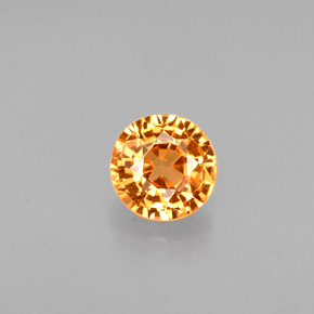 Grenat Spessartite Mandarine Orange naturelle Coupe roude, 0.58 ct, VS