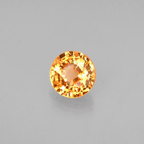 Grenat Spessartite Mandarine Orange naturelle Coupe roude, 0.58 ct, VS