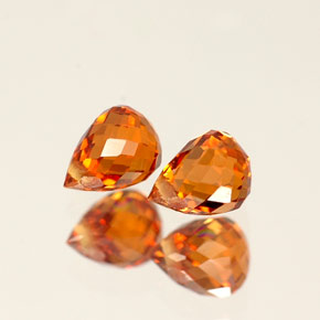 Achetez naturel ct orange grenat spessartite gems, briolette, en provenance mozambique chez gemselect. en stock, livraison internationale!
