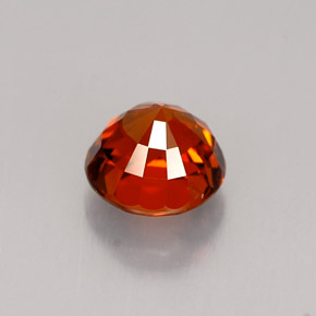 Grenat spessartite orange naturelle coupe roude, 1,16 ct, VVS-VS