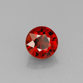 Grenat spessartite orange naturelle coupe roude, 1,20 ct, VVS-VS