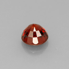 Grenat spessartite orange naturelle coupe roude, 1,20 ct, VVS-VS