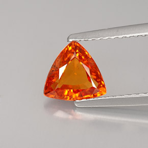 Grenat spessartite orange naturelle trillion, 1,25 ct, VS-SI