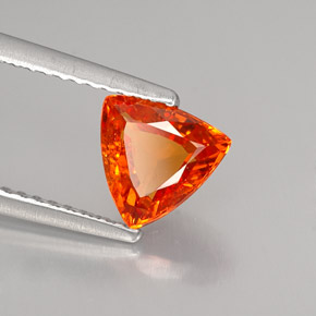Grenat spessartite orange naturelle trillion, 1,25 ct, VS-SI