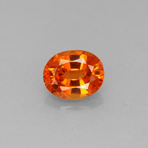Grenat spessartite orange naturelle coupe ovale, 0,94 ct, VS-SI