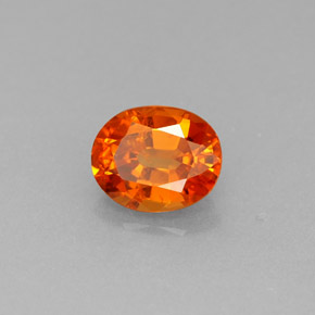 Grenat spessartite orange naturelle coupe ovale, 0,94 ct, VS-SI