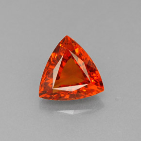 Grenat spessartite orange naturelle trillion, 1,34 ct, SI