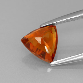 Grenat spessartite orange naturelle trillion, 1,34 ct, SI