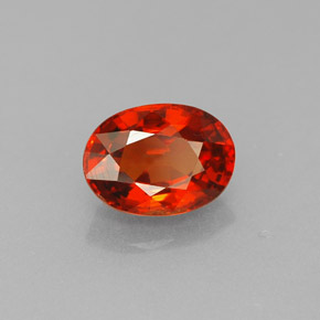 Grenat Spessartite Mandarine Orange naturelle Coupe ovale, 1.30 ct, VVS-VS