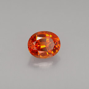 Grenat Spessartite Mandarine Orange naturelle Coupe ovale, 1.04 ct, VVS