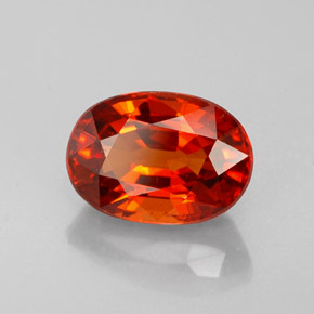 Grenat spessartite orange naturelle coupe ovale, 1,70 ct, VS