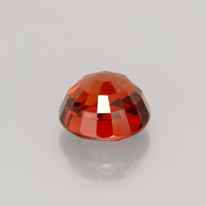 Grenat spessartite orange naturelle coupe roude, 1,47 ct, VVS-VS
