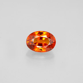 Grenat spessartite orange naturelle coupe ovale, 0,98 ct, VVS-VS