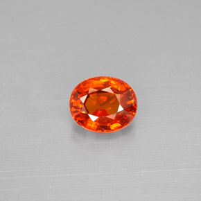 Grenat Spessartite Mandarine Orange naturelle Coupe ovale, 0.98 ct, VS