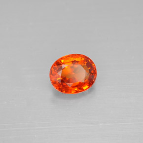 Grenat Spessartite Mandarine Orange naturelle Coupe ovale, 0.98 ct, VS