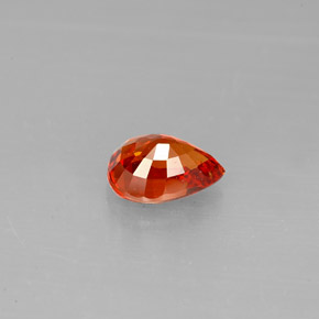 Grenat spessartite orange naturelle en forme de poire, 1,39 ct, VS-SI