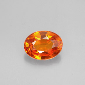 Grenat Spessartite Mandarine Orange naturelle Coupe ovale, 1.09 ct, VS