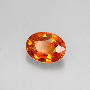 Grenat Spessartite Mandarine Orange naturelle Coupe ovale, 1.09 ct, VS