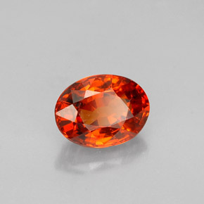 Grenat Spessartite Mandarine Orange naturelle Coupe ovale, 1.24 ct, VS-SI