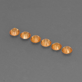 Achetez naturel ct orange grenat spessartite gems, coupe roude, en provenance mozambique chez gemselect. en stock, livraison internationale!
