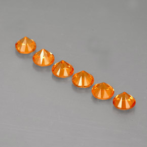 Achetez naturel ct orange grenat spessartite gems, coupe roude, en provenance mozambique chez gemselect. en stock, livraison internationale!