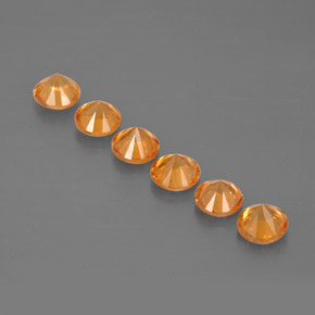 Achetez naturel ct orange grenat spessartite gems, coupe roude, en provenance mozambique chez gemselect. en stock, livraison internationale!