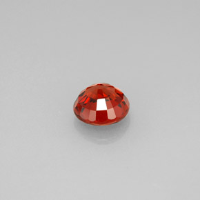Grenat spessartite orange naturelle coupe roude, 1,21 ct, VVS-VS