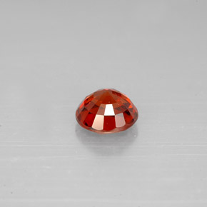 Grenat spessartite orange naturelle coupe roude, 1,24 ct, VVS-VS