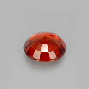 Grenat spessartite orange naturelle coupe roude, 1,10 ct, VS