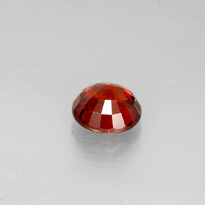 Grenat spessartite rouge naturelle coupe roude, 1,38 ct, VS