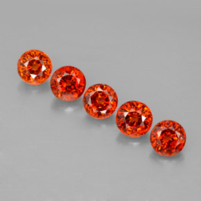 Achetez naturel ct orange grenat spessartite gems, coupe roude, en provenance mozambique chez gemselect. en stock, livraison internationale!