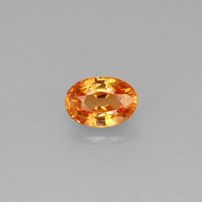 Grenat spessartite orange naturelle coupe ovale, 0,71 ct, VS