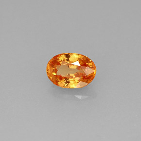 Grenat spessartite orange naturelle coupe ovale, 0,71 ct, VS