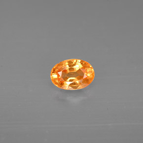 Grenat spessartite orange naturelle coupe ovale, 0,72 ct, VS