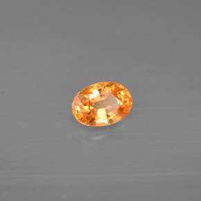 Grenat spessartite orange naturelle coupe ovale, 0,72 ct, VS