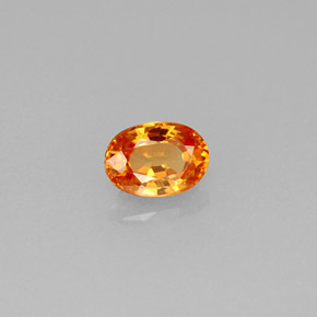 Grenat spessartite orange naturelle coupe ovale, 0,61 ct, VS