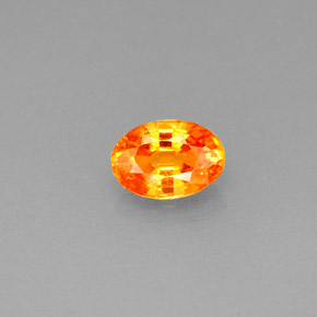 Grenat Spessartite Mandarine Orange naturelle Coupe ovale, 0.63 ct, VS