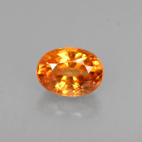 Grenat spessartite orange naturelle coupe ovale, 0,78 ct, VS