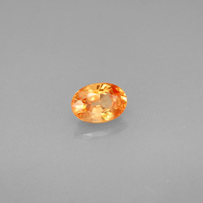Grenat spessartite orange naturelle coupe ovale, 0,72 ct, VS